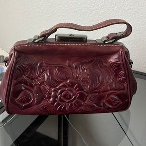 Patricia Nash maroon handbag.  Excellent condition